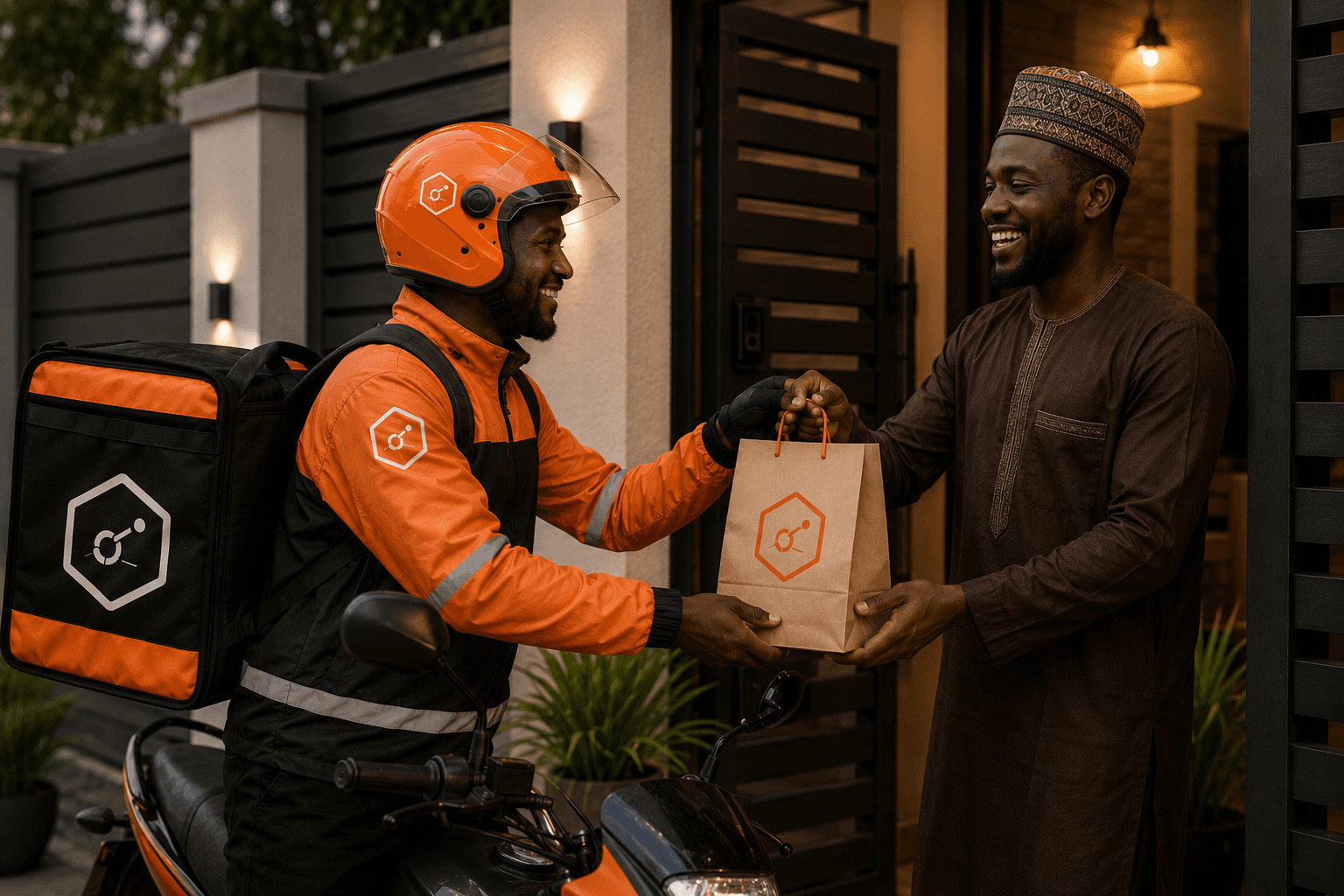 LogaDash rider delivering an order